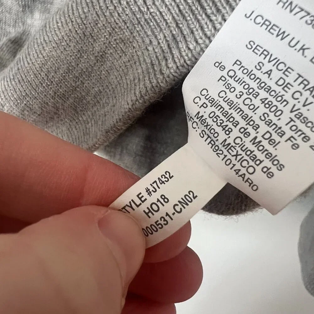 J. Crew Gray Merino Wool 1/4 Zip Mock Neck Sweater Men's Size Medium